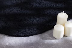 Kúpeľňový koberček Javo Cotton Čierny (oválny)