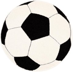 Kusový koberec Weltom Weliro Lopta Čierny (kruhový)
