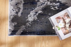 Kusový koberec Dywilan Stylish 16 Light Sivý Námornícky modrý