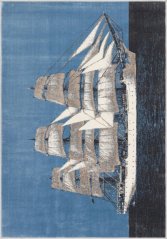 Kusový koberec FD Soft Dar Pomorza Azúrový/Azúrový