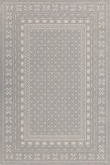 Kusový koberec Agnella Noble Blockprint Sivý (s lemom)