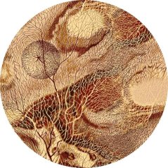 Kusový koberec Agnella Isfahan Bellona Jantárový (kruhový)