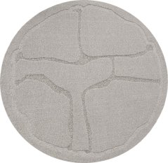 Kusový koberec Agnella Morphic Organickýa Sivý (kruhový) (s lemom)