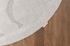 Kusový koberec Agnella Morphic Organickýa Jasny Sivý (kruhový) (s lemom)