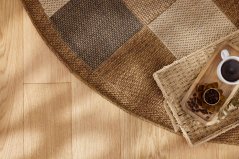 Kusový koberec Šnúrkový AR Adana Chess Béžový (kruhový)