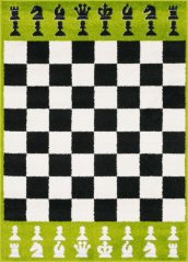 Kusový koberec Agnella Funky Top Szachy Zelený