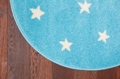 Kusový koberec Agnella Funky Top Starf Svetlomodrý (kruhový)