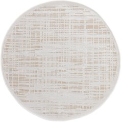 Kusový koberec Šnúrkový AR Adana Fuzzy Béžový (kruhový)