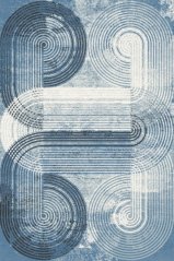 Kusový koberec Agnella Opal Heliko Modrý (s lemom)