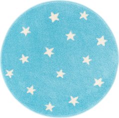 Kusový koberec Agnella Funky Top Starf Svetlomodrý (kruhový)
