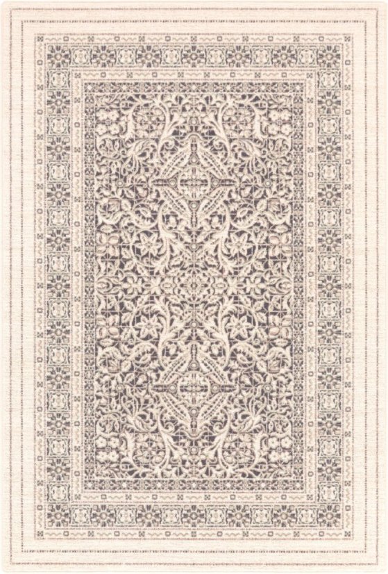 Kusový koberec Agnella Isfahan Sonkari Antracitovýowy