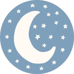 Kusový koberec Agnella Soft Noc Azúrový/Azúrový (kruhový)