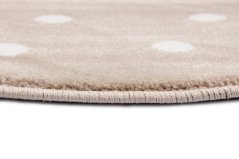 Kusový koberec FD Lush Grochy Jasny Béžový (kruhový)