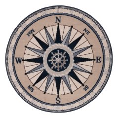 Kusový koberec Agnella Ballata Kompas Pale Taupe (šedohnedý) (kruhový)