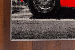 Kusový koberec Weltom Čierny and Biely Auto Sivý