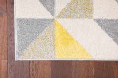 Kusový koberec Agnella Funky Top Super Trojuholníky Jasny Sivý