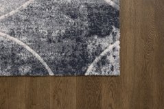 Kusový koberec Agnella Opal Kruh Sivý (s lemom)