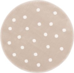 Kusový koberec FD Lush Grochy Jasny Béžový (kruhový)