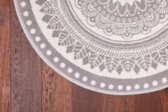 Kusový koberec Agnella Soft Koro Sivý/Popolavý (kruhový)