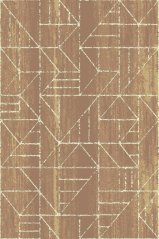 Kusový koberec Agnella Tempo Krats Dark Zlatý (s lemom)