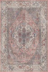 Kusový koberec Dywilan Antia 2 Sivý Ružový