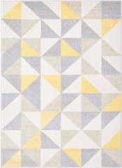 Kusový koberec Agnella Funky Top Super Trojuholníky Jasny Sivý
