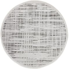 Kusový koberec Šnúrkový AR Adana Fuzzy Sivý (kruhový)