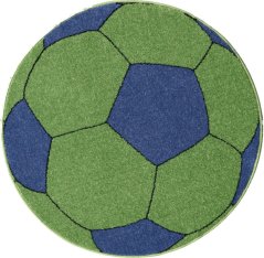 Kusový koberec Weltom Weliro Lopta Zelený (kruhový)