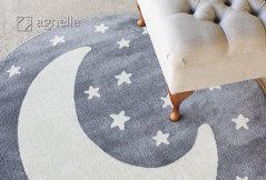 Kusový koberec Agnella Soft Noc Granite/Granit (kruhový)