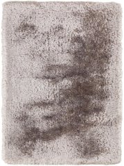 Kusový koberec Plush Shaggy Strieborný