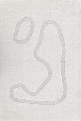 Kusový koberec Agnella Morphic Blooms Jasny Sivý (s lemom)