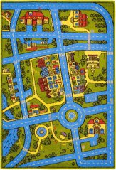 Kusový koberec Weltom Weliro Mesto Modrý