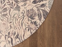 Kusový koberec Agnella Agnus Fiorena Alabaster (kruhový) (s lemom)