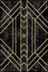 Kusový koberec Agnella Tempo Gate Čierny (s lemom)