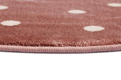 Kusový koberec FD Lush Grochy Rúžový (kruhový)