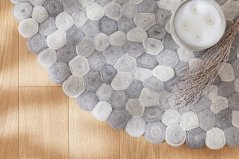 Kusový koberec Sushi Sivý Multi (kruhový)