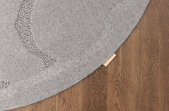 Kusový koberec Agnella Morphic Organickýa Sivý (kruhový) (s lemom)