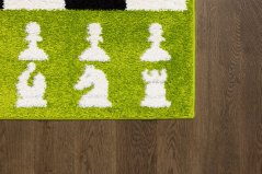 Kusový koberec Agnella Funky Top Szachy Zelený