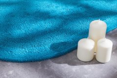 Kúpeľňový koberček Javo Cotton Svetlý tyrkysový (oválny)