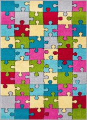 Kusový koberec Agnella Funky Top Super Puzzle Žltý