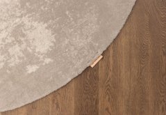 Kusový koberec Agnella Calisia Bran Biely (kruhový) (s lemom)