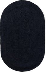 Kúpeľňový koberček Javo Cotton Čierny (oválny)