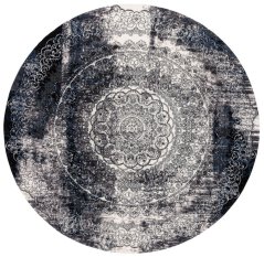 Kusový koberec Agnella Agnus Currus Čierny (kruhový) (s lemom)